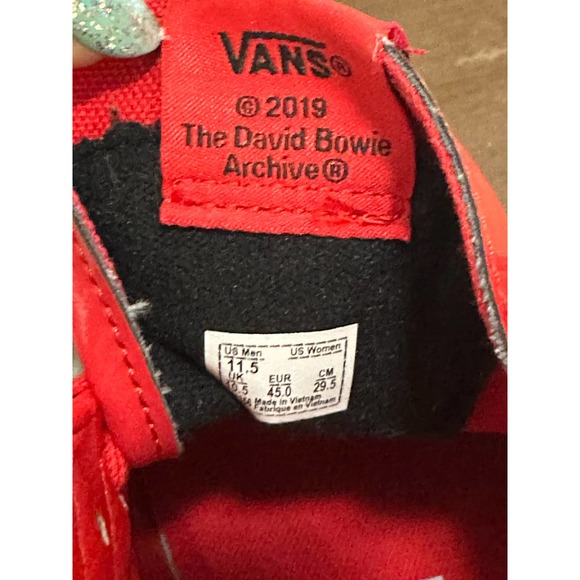 VANS Men’s Size 11.5 David Bowie Red Patent - Picture 9 of 9
